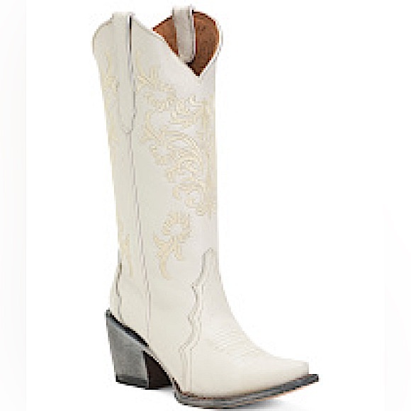 Tanner Mark White Leah Snip Toe Western Cowgirl Boots NEW NWT - Picture 4 of 10